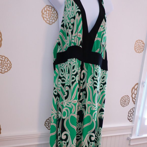 (NWT) Bisou Bisou Print Halter Maxi Dress 22W - Picture 9 of 11